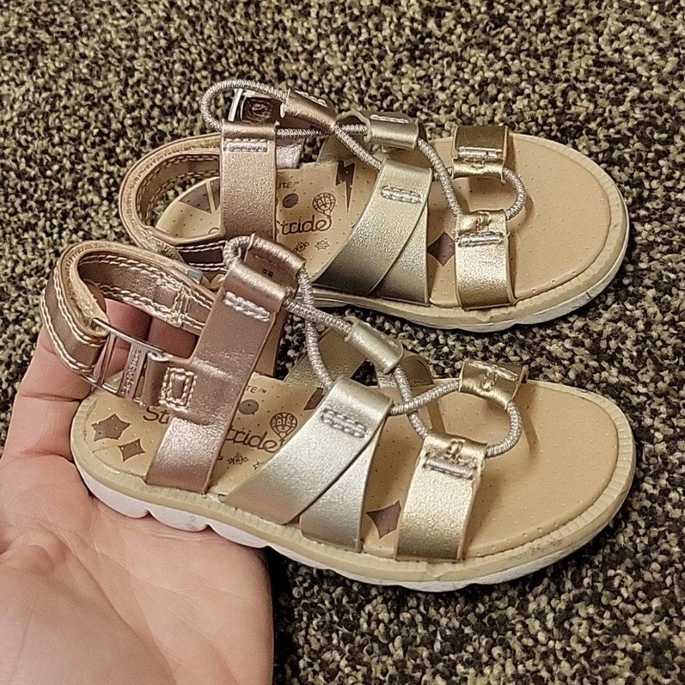Little girl's Gold Gladiator sandals
